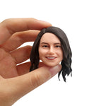 Aimants de réfrigérateur Bobblehead personnalisés visage drôle féminin