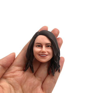 Aimants de réfrigérateur Bobblehead personnalisés visage drôle féminin