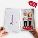Bobblehead couple 100 % personnalisable de la tête aux pieds