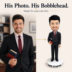 Figurine à tête branlante personnalisée de professeur d'école