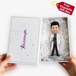 Custom Bobblehead Scientist Holding A Microscope
