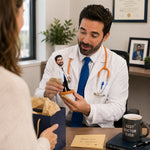 Custom Male Doctor Business Card Holder Bobblehead
