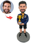 Bobblehead masculin personnalisé avec trophée de championnat