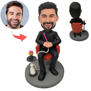 Poupée Bobblehead personnalisée, homme qui fume