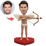 Bobblehead masculin personnalisé style Cupidon - Idées cadeaux pour la Saint-Valentin