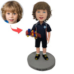Bobblehead garçon personnalisé avec jouet