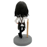 Maman de chef Bobblehead personnalisée avec rouleau à pâtisserie