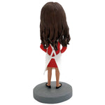 Bobblehead personnalisé portant un tablier Super Mom