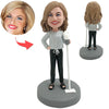 Maman de nettoyage Bobblehead personnalisée avec aspirateur