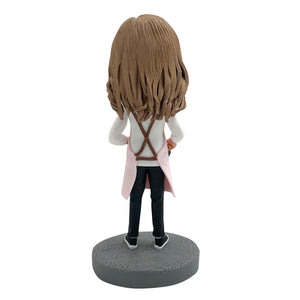 Maman de cuisine Bobblehead personnalisée avec poêle