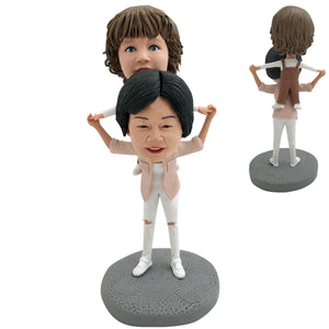 Poupée Bobblehead personnalisée pour mère et fils