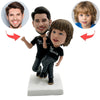Bobblehead personnalisé père et fils pour les cadeaux de la fête des pères