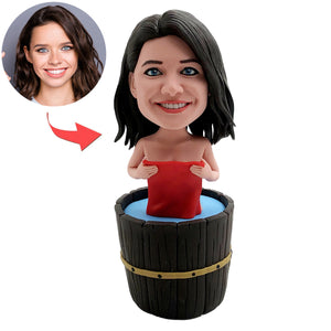 Bain de Bobblehead féminin personnalisé