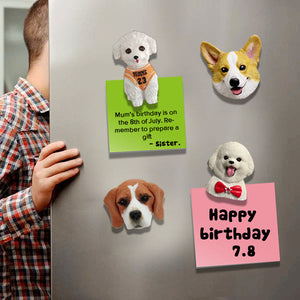 Aimants de réfrigérateur Bobblehead personnalisés pour animaux de compagnie, visage drôle