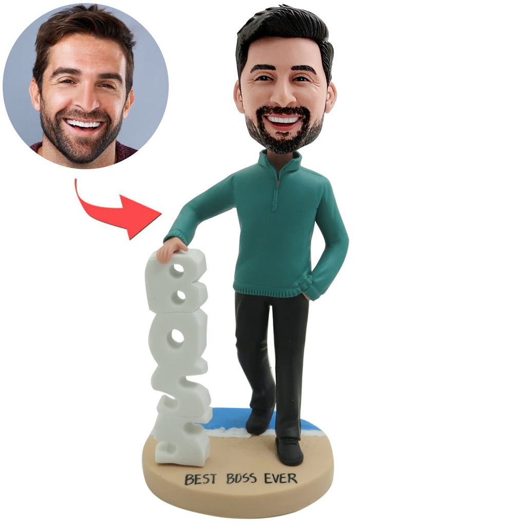 Bobblehead personnalisé « MEILLEUR BOSS JAMAIS »