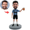 Boire de la bière Happy Bobblehead personnalisé