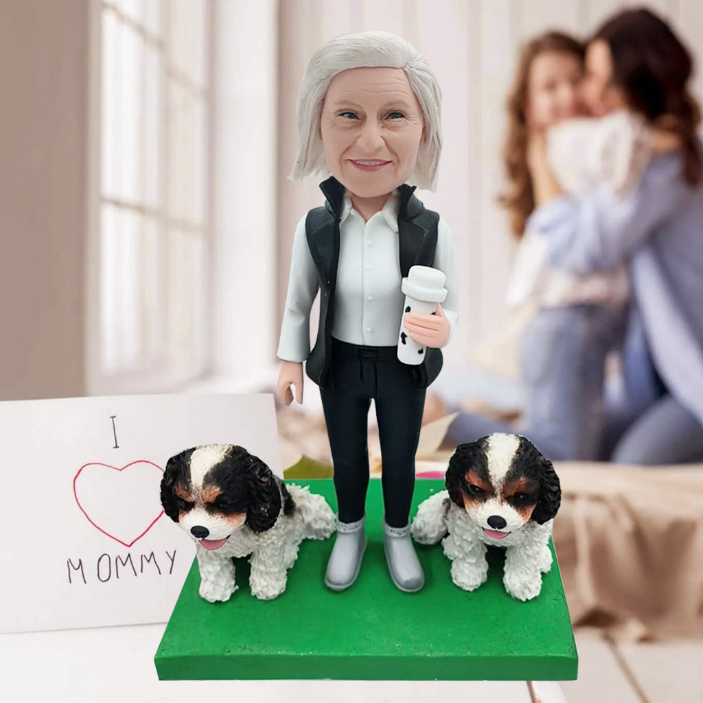 Figurine Bobblehead personnalisée avec deux chiens