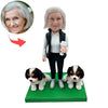 Figurine Bobblehead personnalisée avec deux chiens