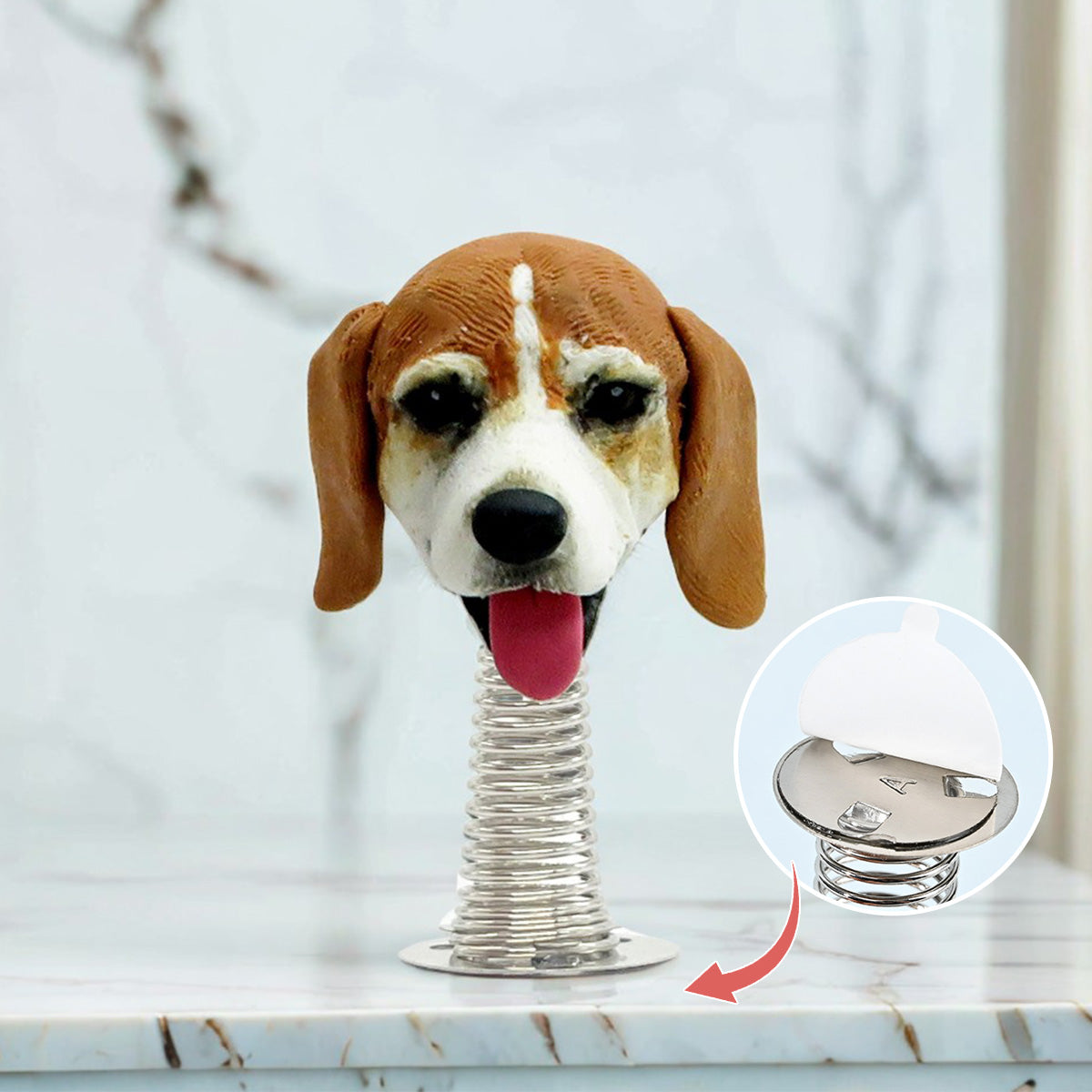 Tableau de bord de voiture personnalisé avec chien Bobblehead
