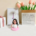 Figurine à tête branlante personnalisée avec clip photo