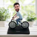Figurine à tête branlante personnalisée de cycliste