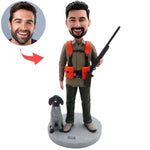 Figurine de chasseur personnalisée avec chien