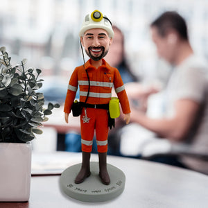 Figurine Bobblehead de mineur personnalisée