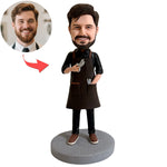 Figurines à tête branlante personnalisées pour coiffeurs