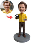 Figurine personnalisée de chauffeur de taxi à tête oscillante