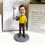 Figurine personnalisée de chauffeur de taxi à tête oscillante