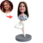 Cadeau personnalisé de yoga à tête oscillante