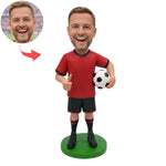 Figurine à tête branlante personnalisée de la Coupe du Monde de football à partir d'une photo