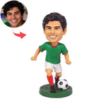 Figurine de football personnalisée avec tête oscillante et ballon de frappe
