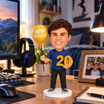 Figurine à tête branlante personnalisée pour 20ème anniversaire