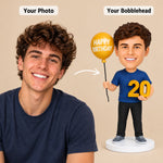 Figurine à tête branlante personnalisée pour 20ème anniversaire