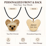 Collier personnalisé avec portrait d'animal