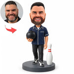 Cadeau personnalisé de figurine à tête branlante de bowling à partir d'une photo