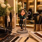 Cadeau personnalisé fait main : figurine à tête branlante de coiffeur personnalisée