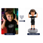 Figurine bobblehead personnalisée pour garçon à partir d'une photo - Cadeau souvenir personnalisé pour enfants