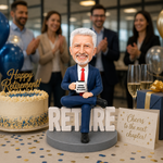 Figurine bobblehead personnalisée pour célébration de retraite