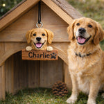 Porte-clés personnalisé pour chien avec son nom à partir d'une photo