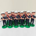 Figurines à tête branlante personnalisées d'équipe de baseball à partir d'une photo (minimum 5 pièces)