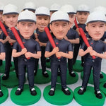Figurines à tête branlante personnalisées d'équipe de baseball à partir d'une photo (minimum 5 pièces)