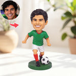 Figurine de football personnalisée avec tête oscillante et ballon de frappe