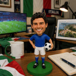 Figurine personnalisée de joueur de football tenant un ballon
