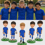Figurines à tête branlante personnalisées pour enfants, représentant des joueurs de football (commande en gros, minimum 5 pièces)