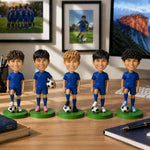 Figurines à tête branlante personnalisées pour enfants, représentant des joueurs de football (commande en gros, minimum 5 pièces)