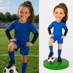 Figurine personnalisée pour jeune joueur de football américain - Cadeau