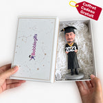 Poupée de bobblehead de graduation masculine de coutume
