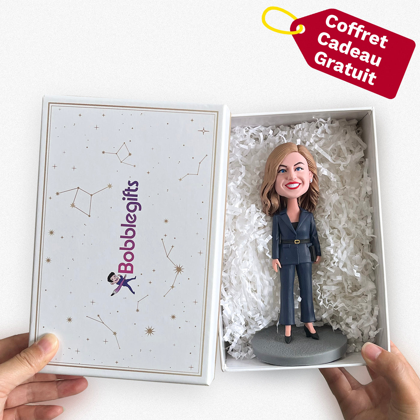 Bobbleheads personnalisés Les femmes humoristiques s’assoient sur les toilettes